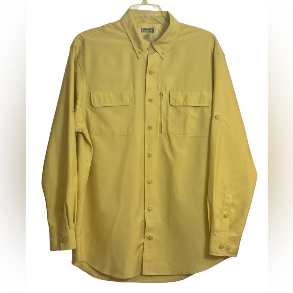 Duluth Trading Co men’s yellow long sleeve shirt. Size large. GUC - Picture 3 of 8
